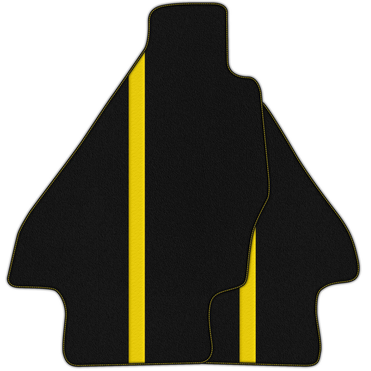 Black Floor Mats with Leather Line for Ferrari Dino GT4 (1973-1979) - Various Colors