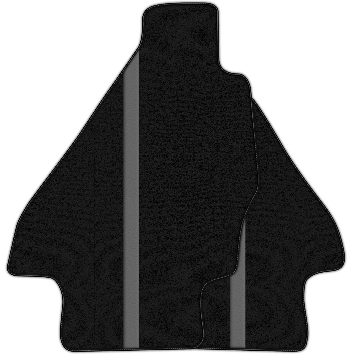 Black Floor Mats with Leather Line for Ferrari Dino GT4 (1973-1979) - Various Colors