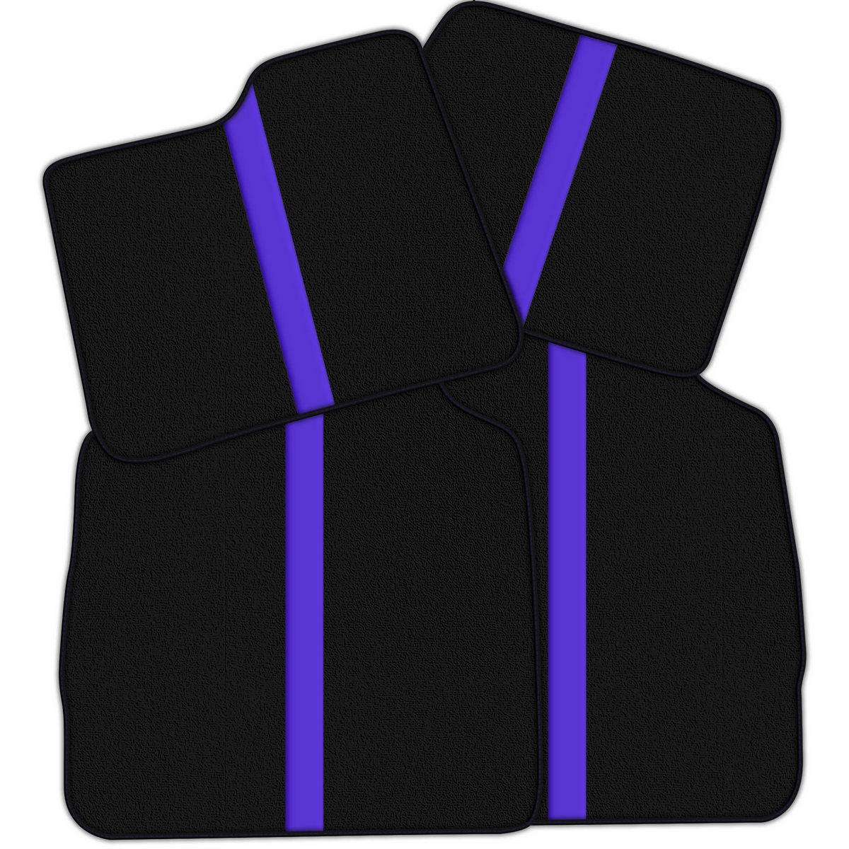 Black Floor Mats with Leather Line for Ferrari Purosangue (2023-2027) - Various Colors
