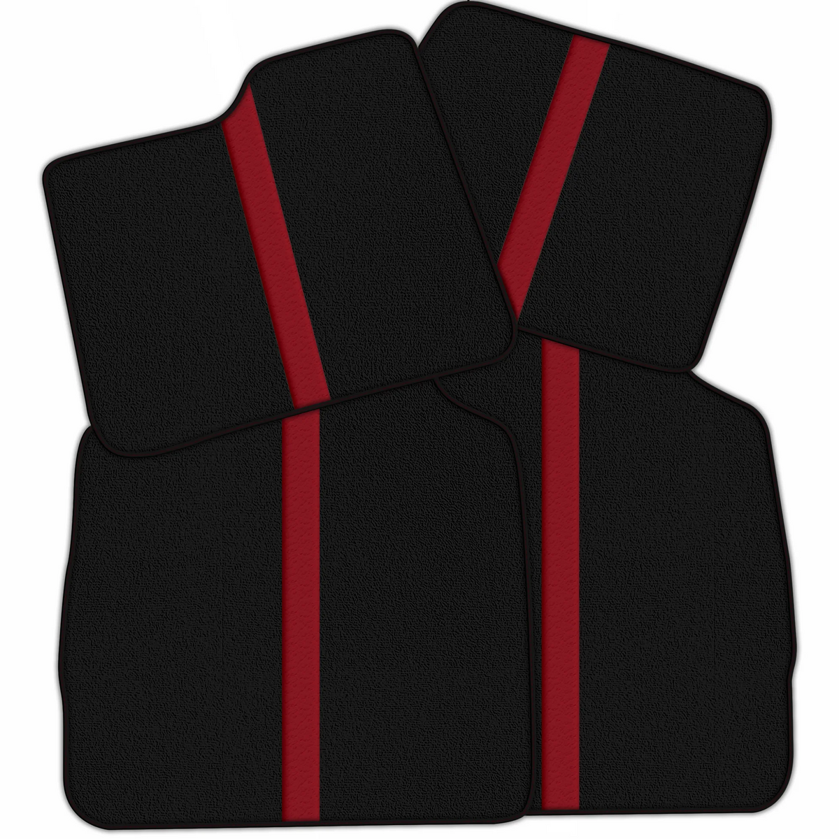 Black Floor Mats with Leather Line for Ferrari Purosangue (2023-2027) - Various Colors