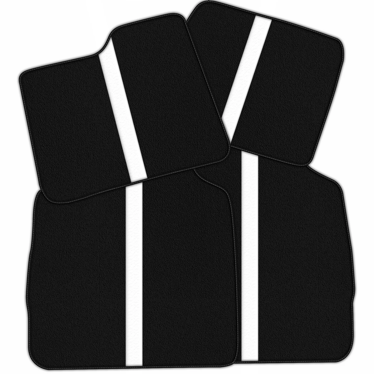 Black Floor Mats with Leather Line for Ferrari Purosangue (2023-2027) - Various Colors