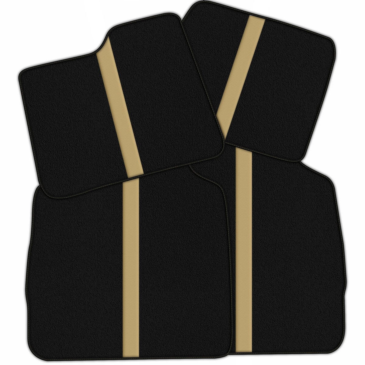 Black Floor Mats with Leather Line for Ferrari Purosangue (2023-2027) - Various Colors