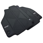 Black Leather Floor Mats For Ferrari F8 Spider (2019-2023) ER56 Design - AutoWin