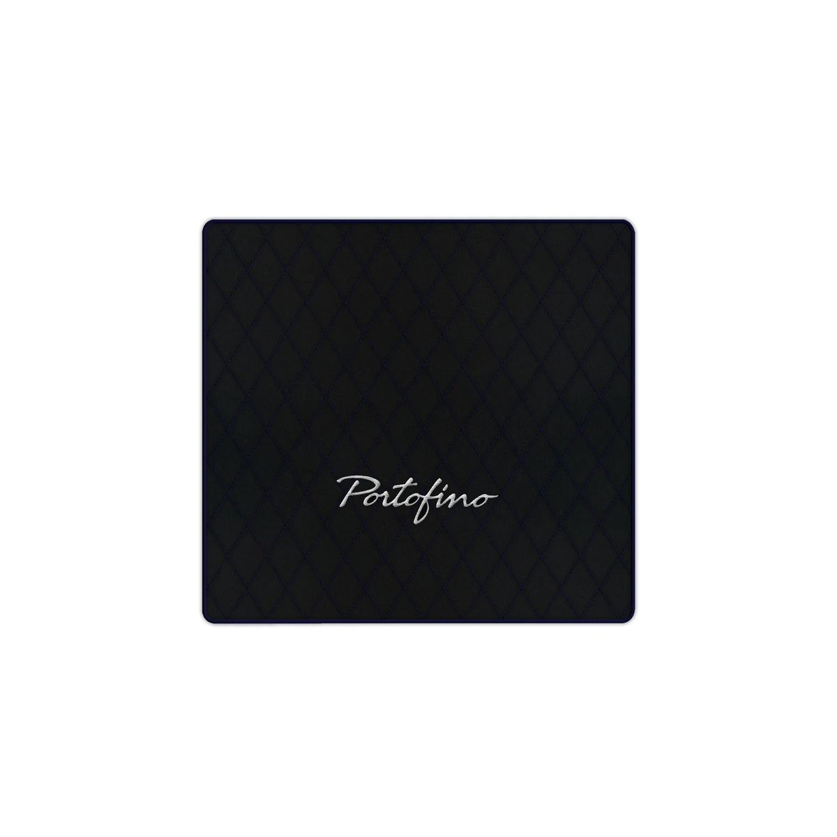 Black Leather Floor Mats for Ferrari Portofino (2018-2023) with Single Diamond Pattern | Full Set Option