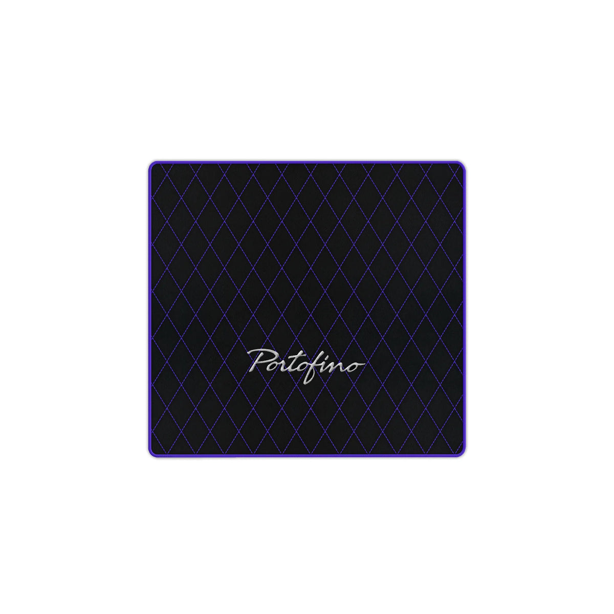 Black Leather Floor Mats for Ferrari Portofino (2018-2023) with Single Diamond Pattern | Full Set Option