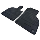 Black Leather Floor Mats for Lamborghini Aventador | Black Stitching - AutoWin