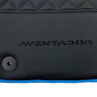Black Leather Floor Mats For Lamborghini Aventador with Blue Trim - AutoWin