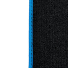 Black Leather Floor Mats For Lamborghini Aventador with Blue Trim - AutoWin