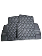 Black Leather Floor Mats For Mercedes-Benz G Class W461 (1979-2008) ER56 Design - AutoWin