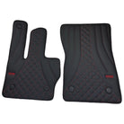 Black Leather Floor Mats for Mercedes-Benz G Class W463 2019-2022 ER56 Design - AutoWin