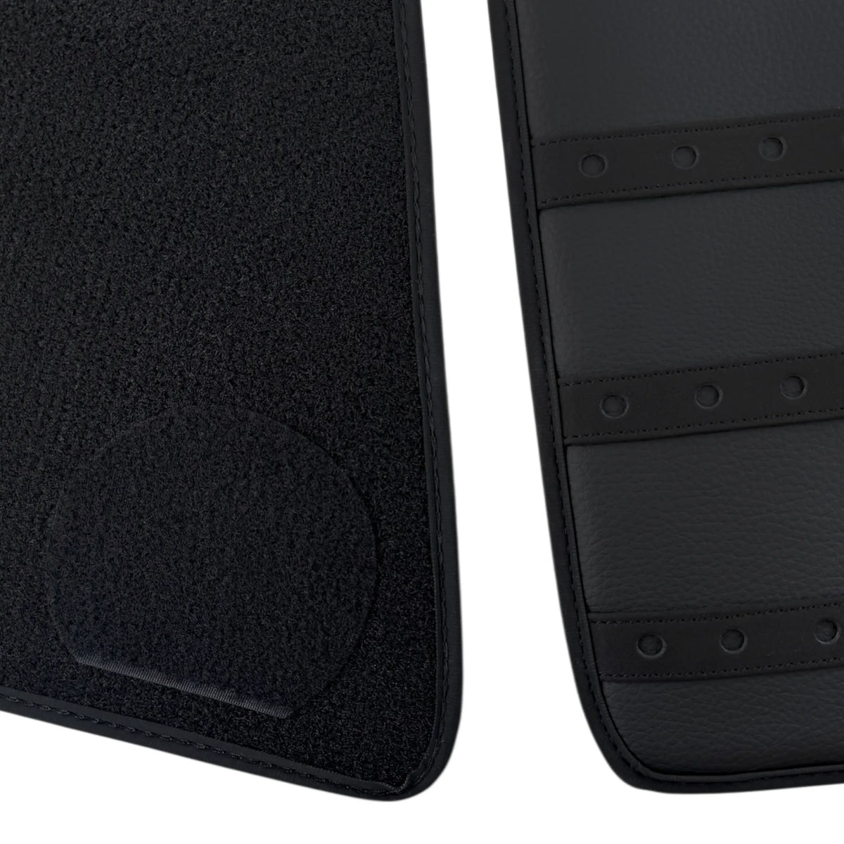 Black Leather Floor Mats with Black Daytona Design for Ferrari 296 GTB (2022-2027)