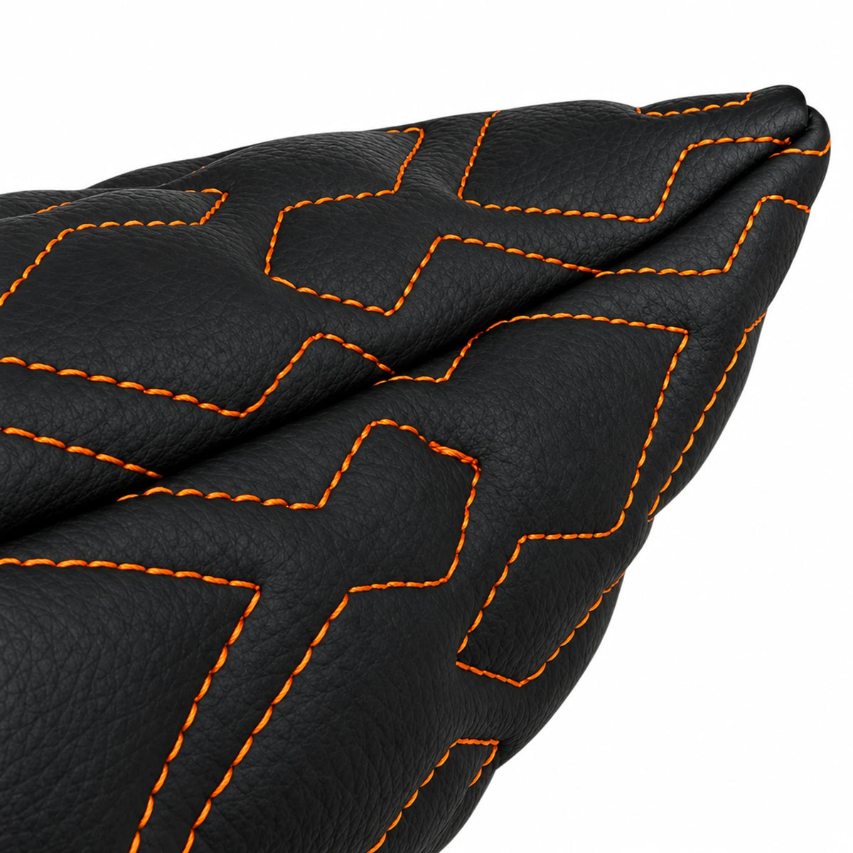 Black Leather Pillows Set of 2 for Rolls-Royce Cullinan | Orange Sewing
