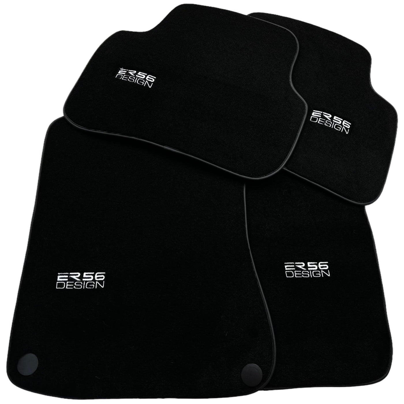 Black Luxury Floor Mats for Mercedes Benz C-Class W203 Sedan (2000-2007) | ER56 Design - AutoWin