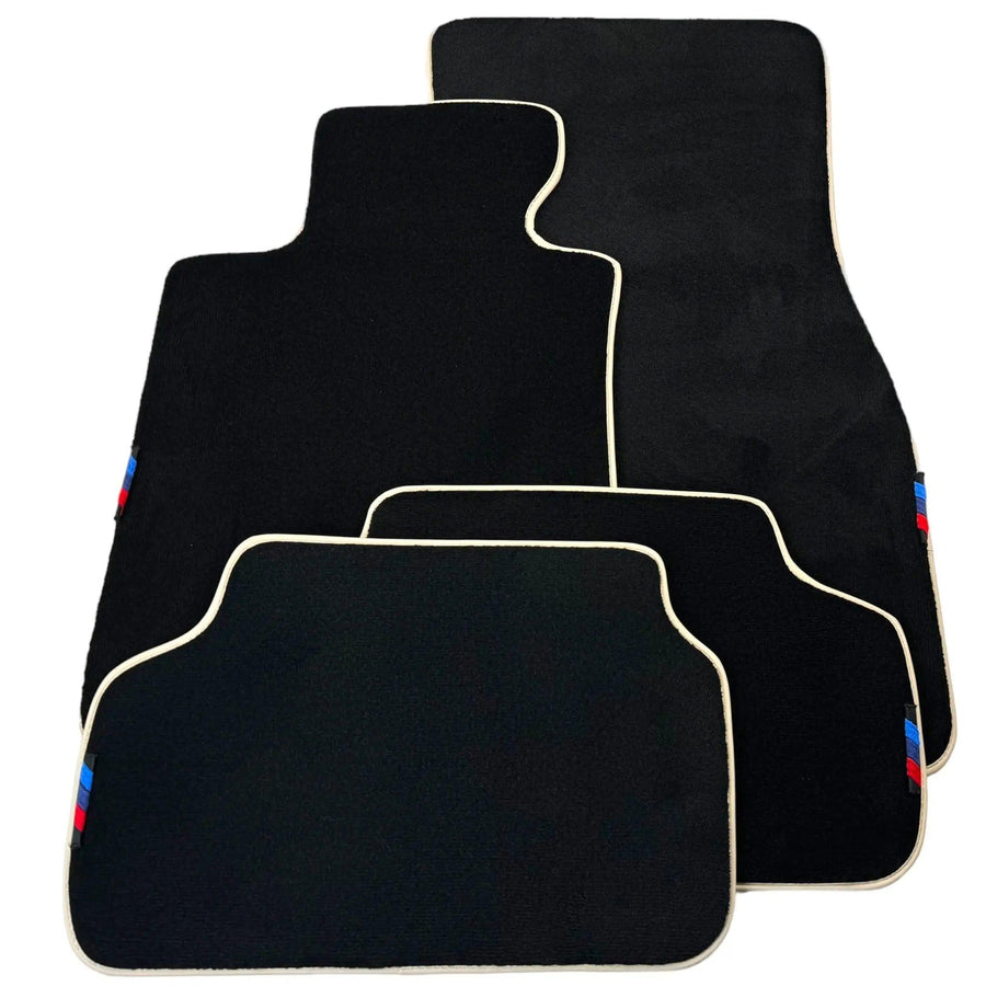 Black Mats For BMW M5 G90 (2023-2026) Sedan | Beige Trim - AutoWin