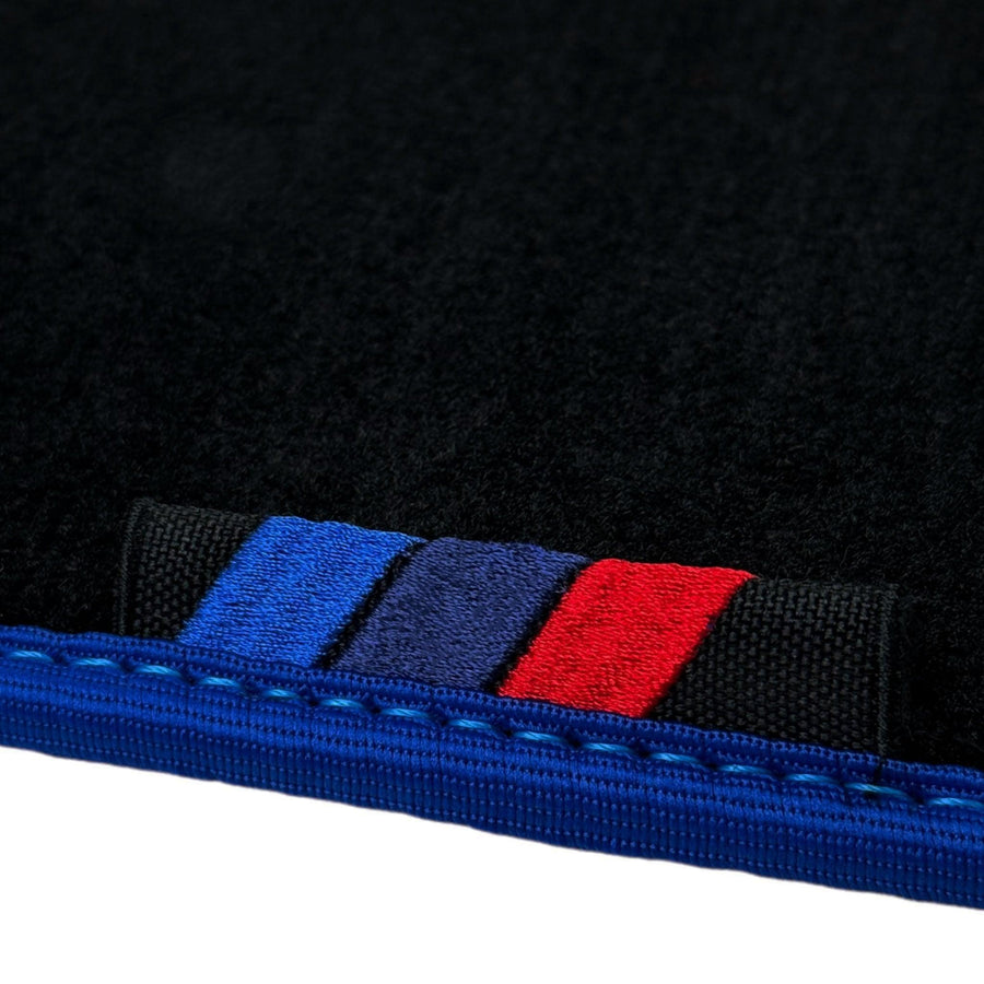 Black Mats For BMW 1 Series F70 | Blue Trim - AutoWin