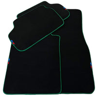 Black Mats For BMW Gran Tourer F46 (2015-2022) 7 Seats | Green Trim - AutoWin