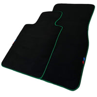 Black Mats For BMW Gran Tourer F46 (2015-2022) 7 Seats | Green Trim - AutoWin