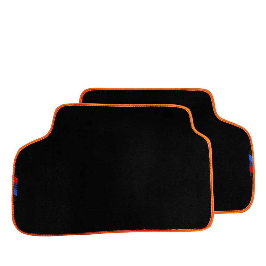 Black Mats For BMW G60 (2023-2026) Sedan | Orange Trim - AutoWin