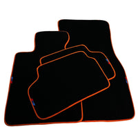 Black Mats For BMW Gran Tourer F46 (2015-2022) 7 Seats | Orange Trim - AutoWin