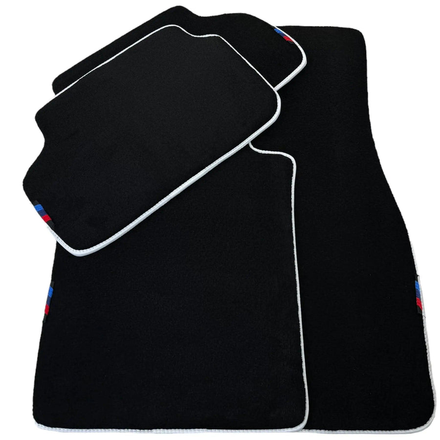 Black Mats For BMW 1 Series F70 | White Trim - AutoWin
