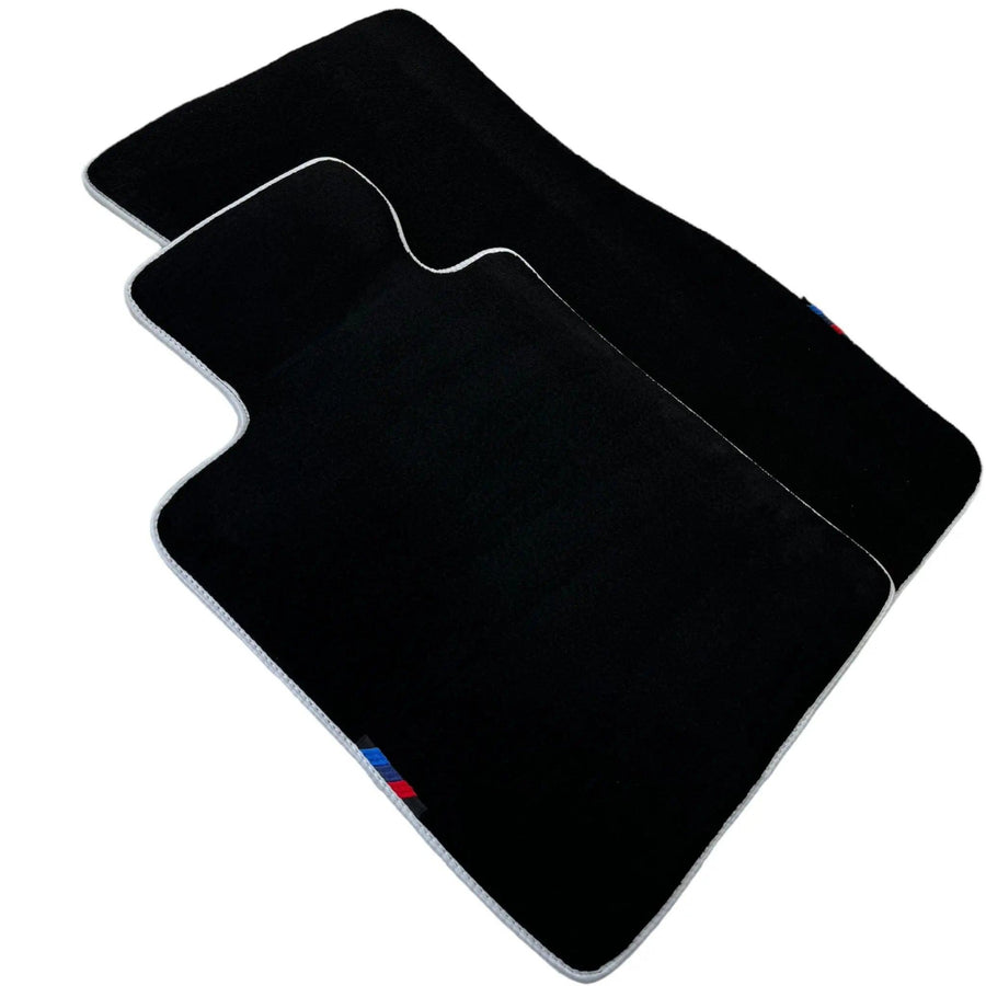 Black Mats For BMW Gran Tourer F46 (2015-2022) 5 Seats | White Trim - AutoWin