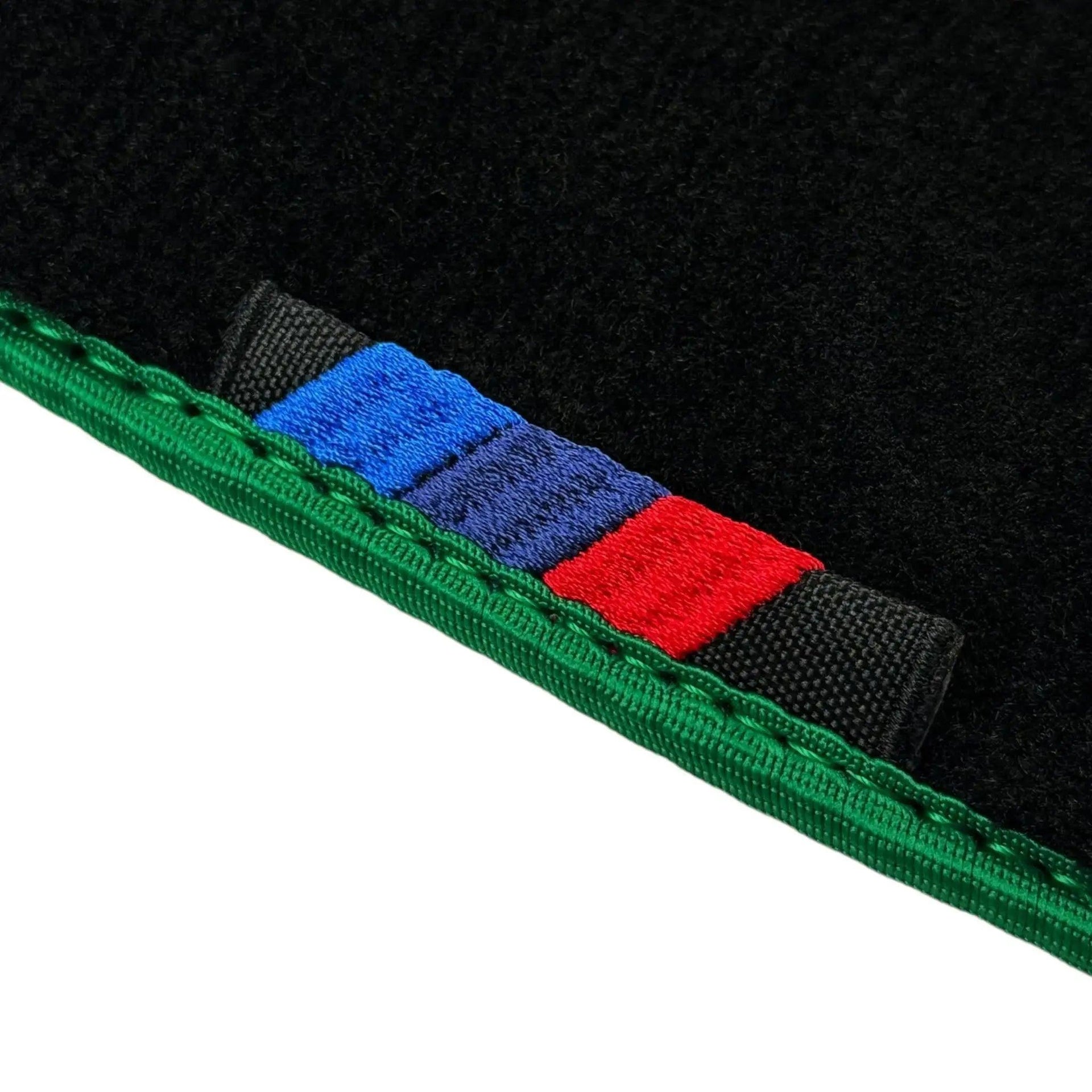 Black Mats For BMW M5 E60 | Green Trim - AutoWin