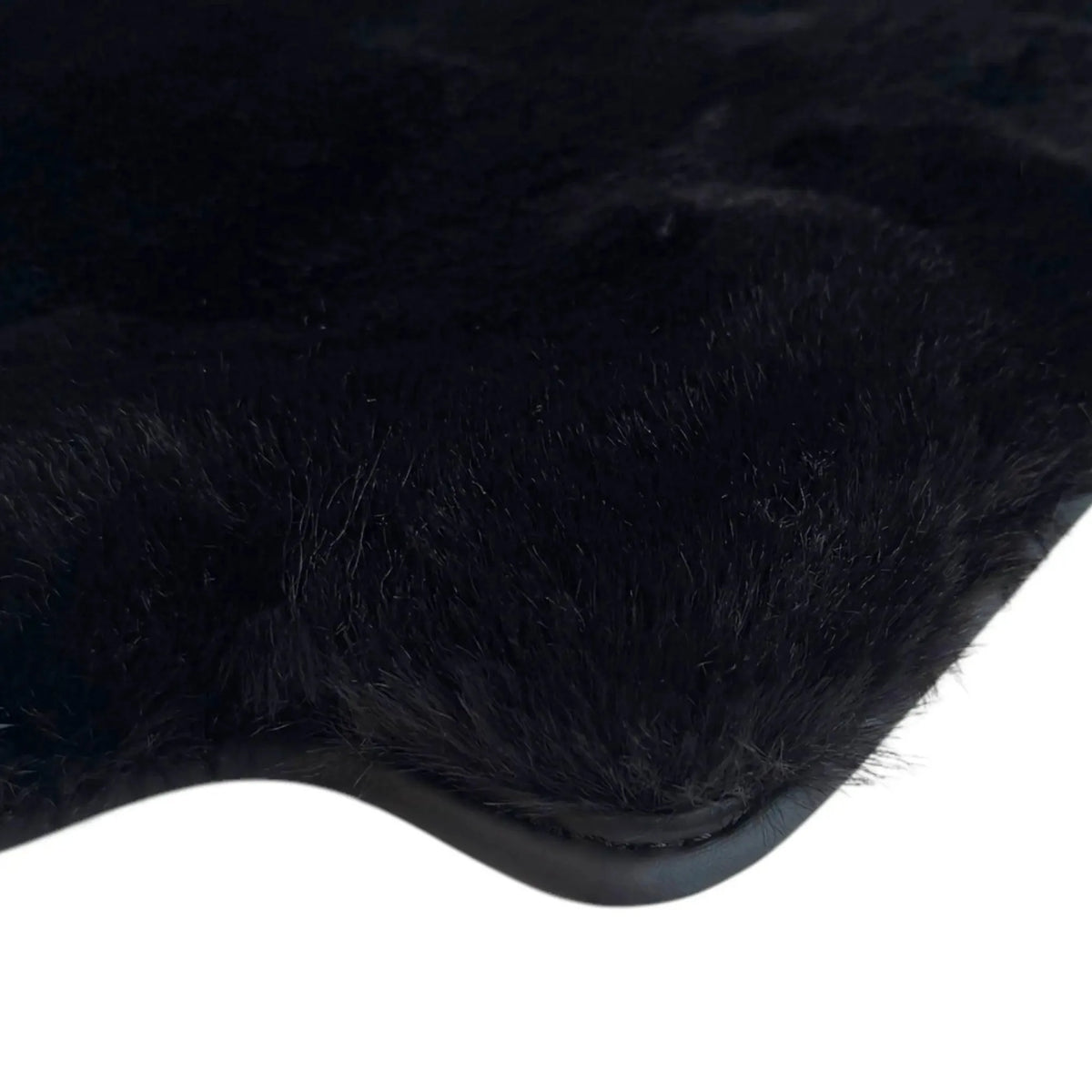 Black Sheepskin Floor Mats for Ferrari F8 Tributo (2019-2023)