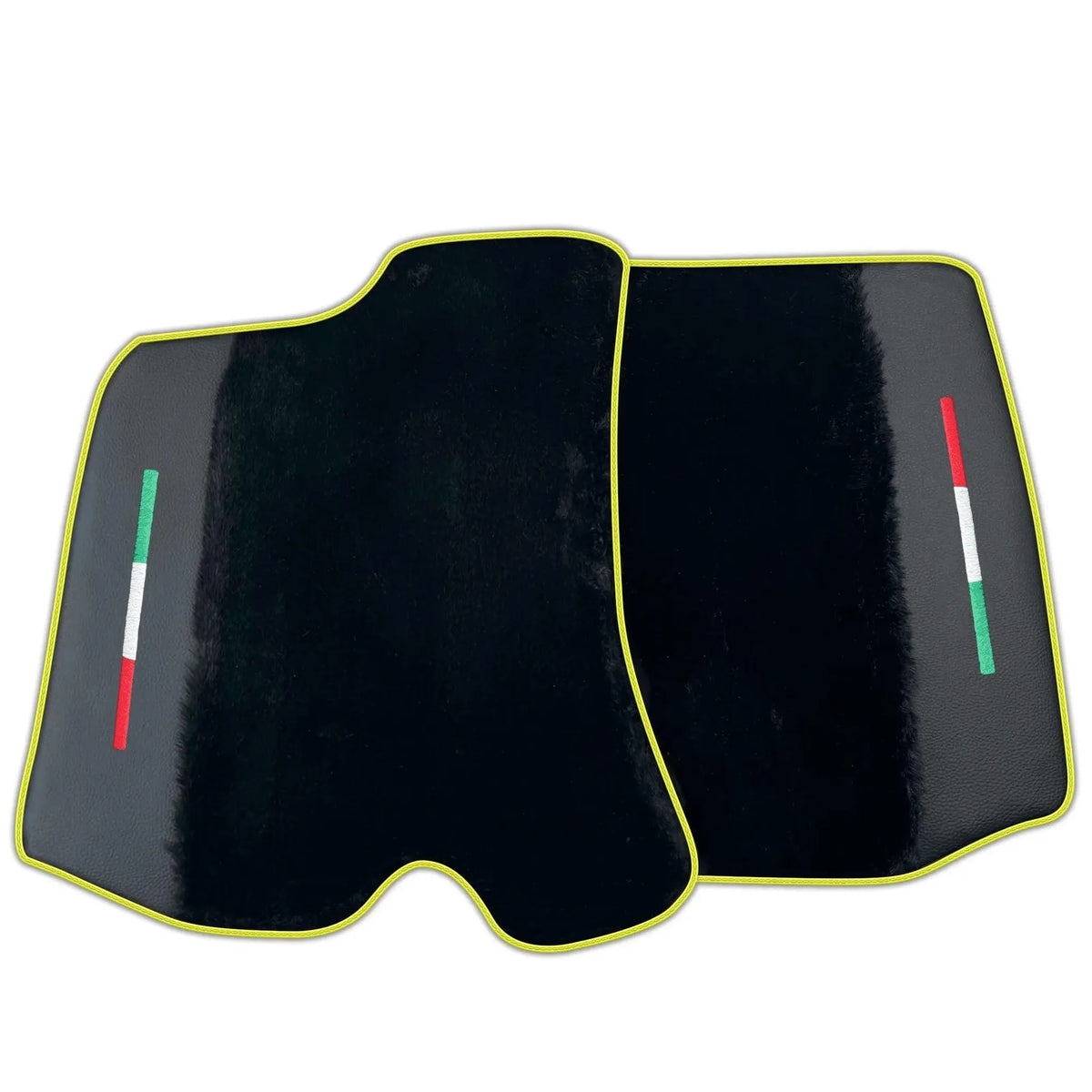 Black Sheepskin Floor Mats for Ferrari Portofino M (2018-2023) with Leather | Various Trim Colors