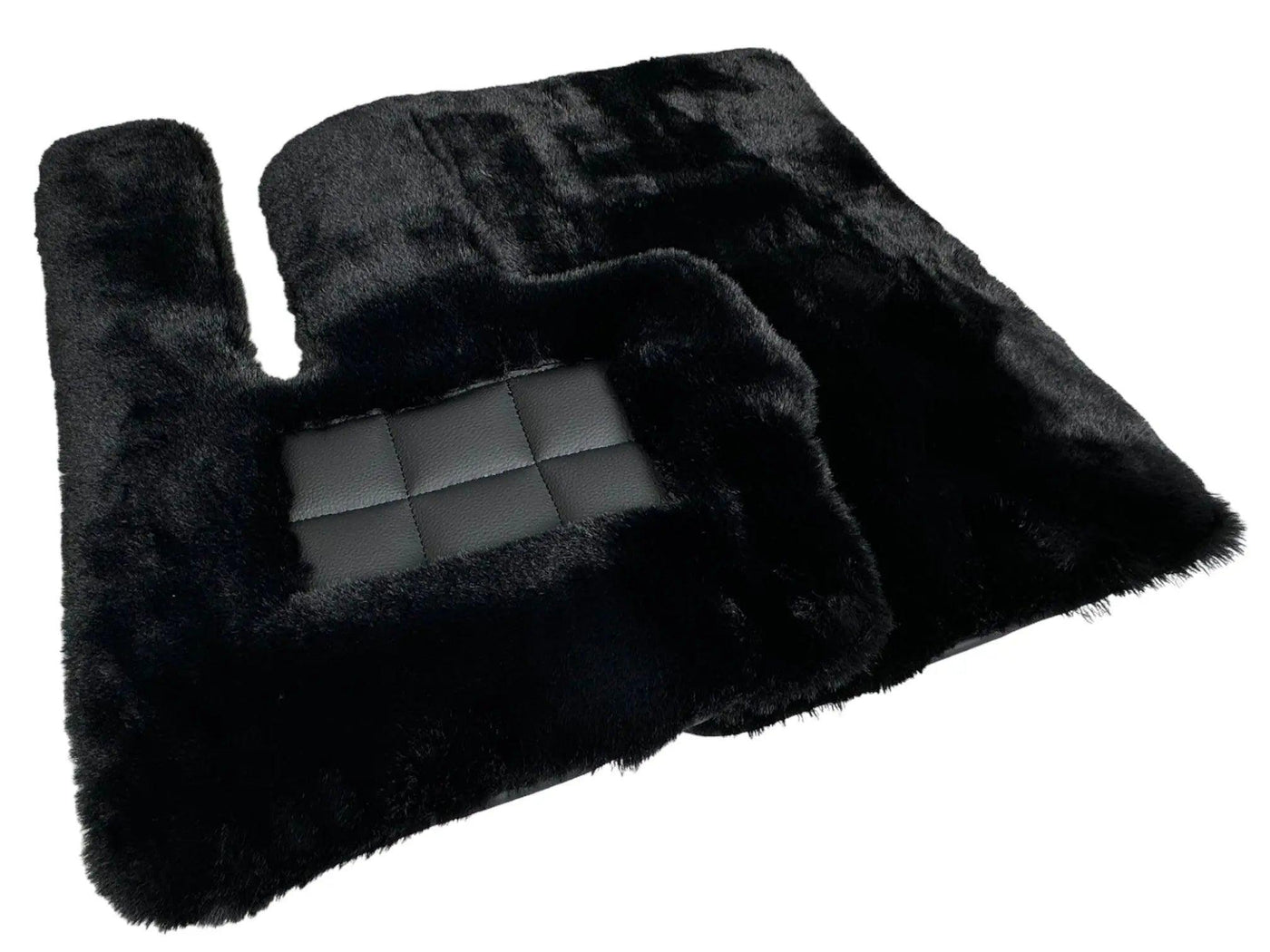 Black Sheepskin Floor Mats For Mercedes-Benz G Class W463 (2008-2018) ER56 Design - AutoWin