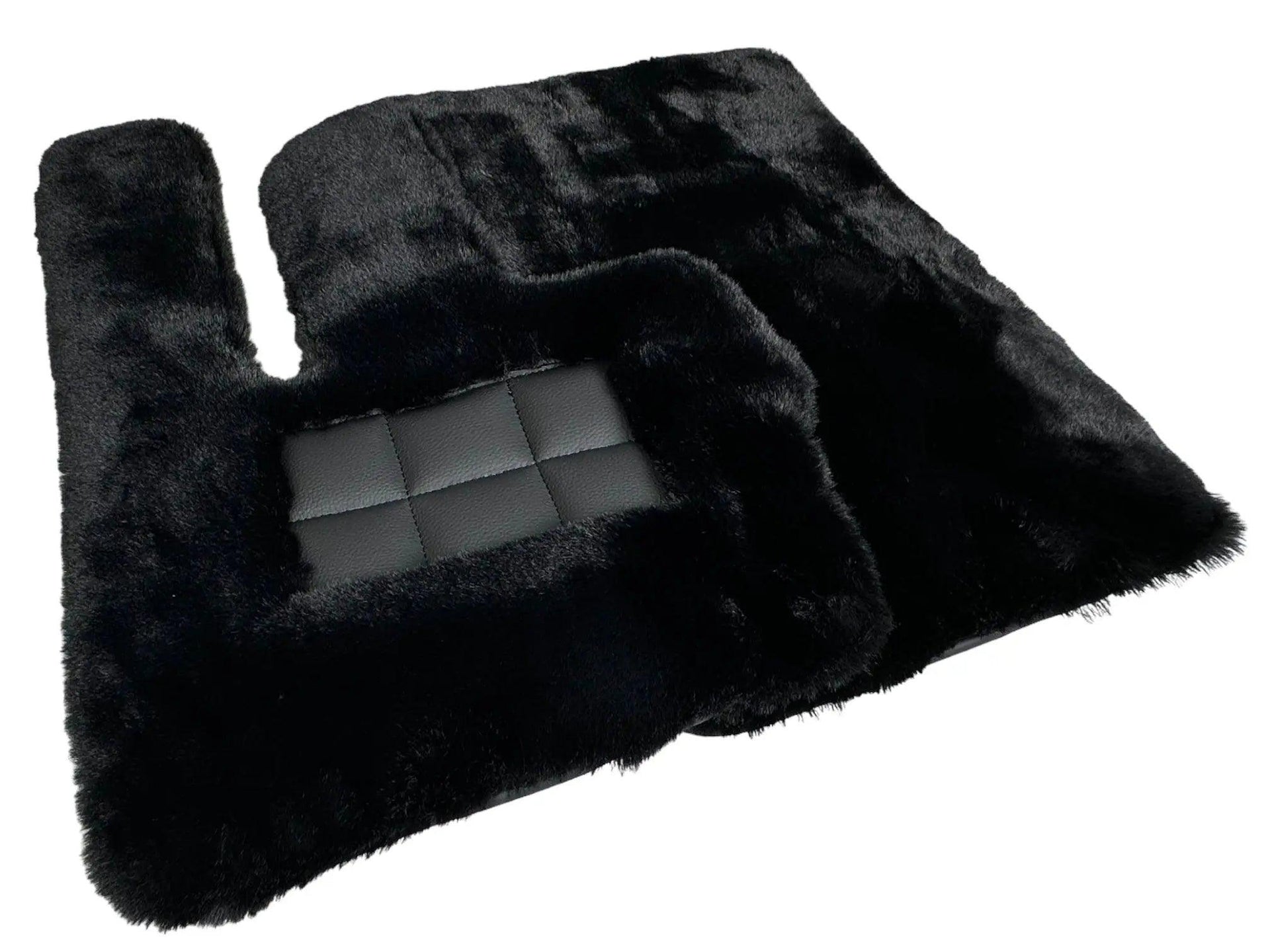 Black Sheepskin Floor Mats For Mercedes-Benz G Class W463 (2008-2018) ER56 Design - AutoWin