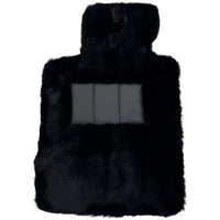 Black Sheepskin Floor Mats for Rolls-Royce Phantom Drophead Coupe (2007-2016) No Steps Edition - AutoWin