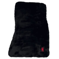 Black Sheepskin Floor Mats for Rolls Royce Spectre (2023-2024) with Red Leather