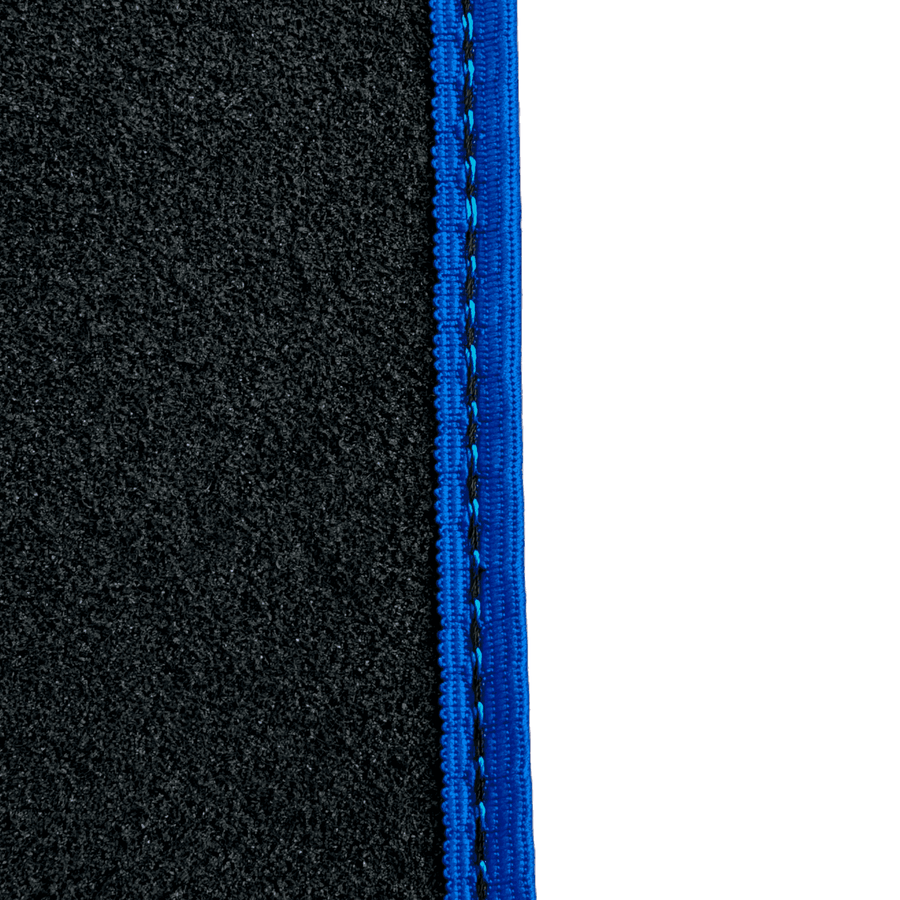 Light Blue Floor Mats for Porsche 718 Boxster (2016-2023) with Leather - AutoWin