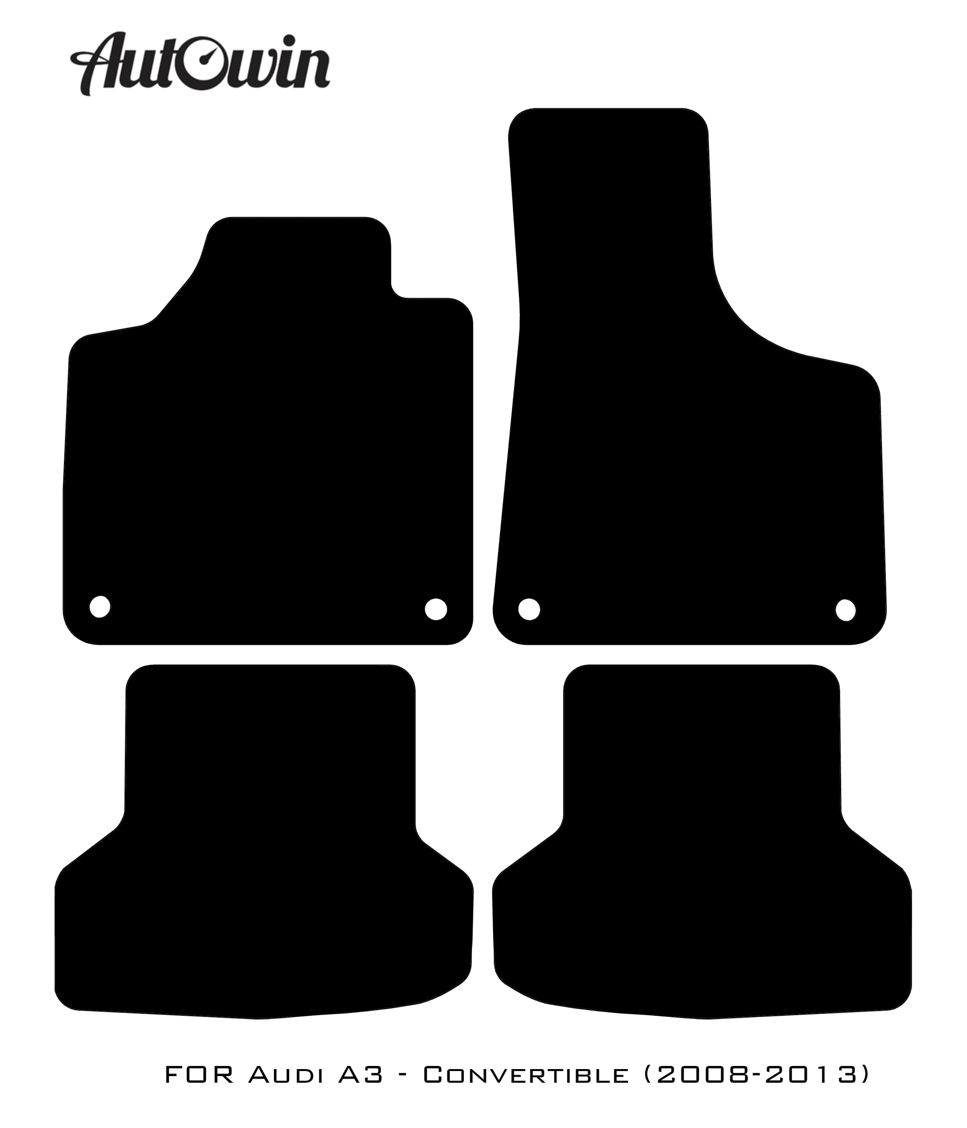 Blue Floor Mats for Audi A3 - Convertible (2008-2013) | ER56 Design - AutoWin