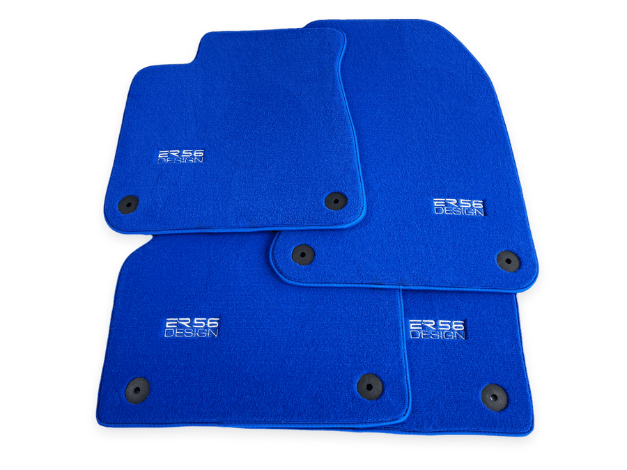 Blue Floor Mats for Audi A4 - B6 Convertible (2002-2006) | ER56 Design - AutoWin