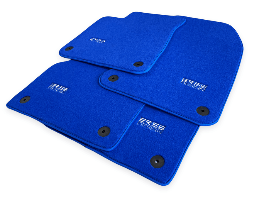 Blue Floor Mats for Audi A4 - B6 Convertible (2002-2006) | ER56 Design - AutoWin