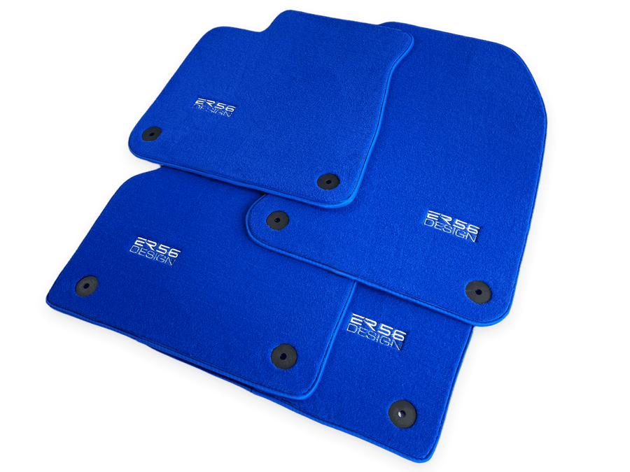 Blue Floor Mats for Audi A4 - B6 Convertible (2002-2006) | ER56 Design - AutoWin