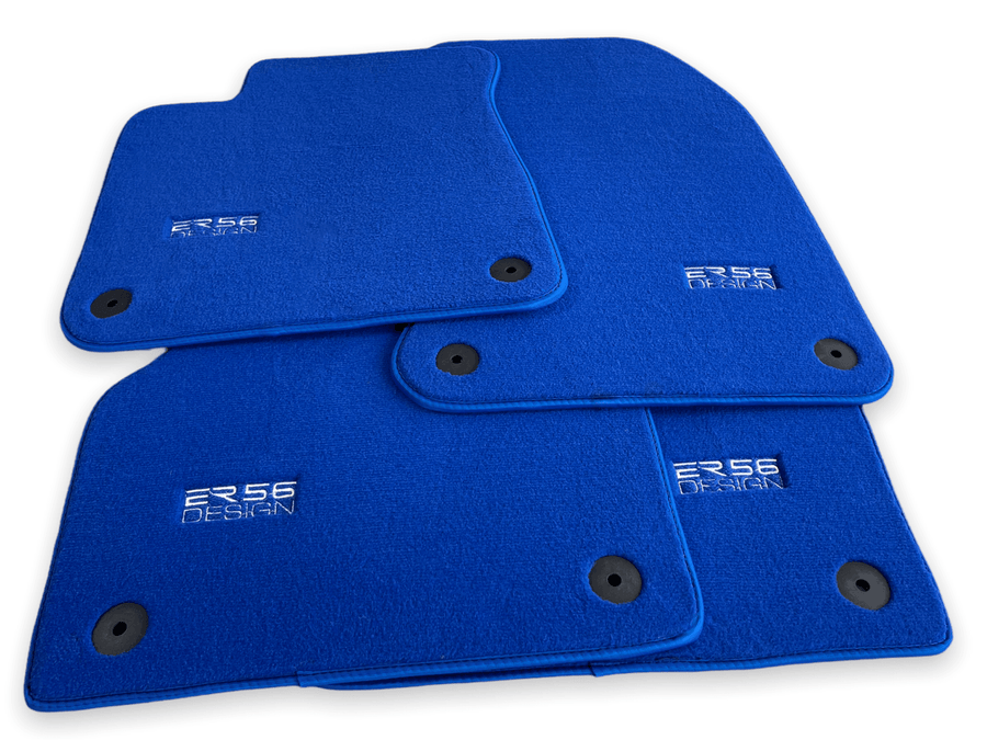 Blue Floor Mats for Audi A4 - B6 Convertible (2002-2006) | ER56 Design - AutoWin