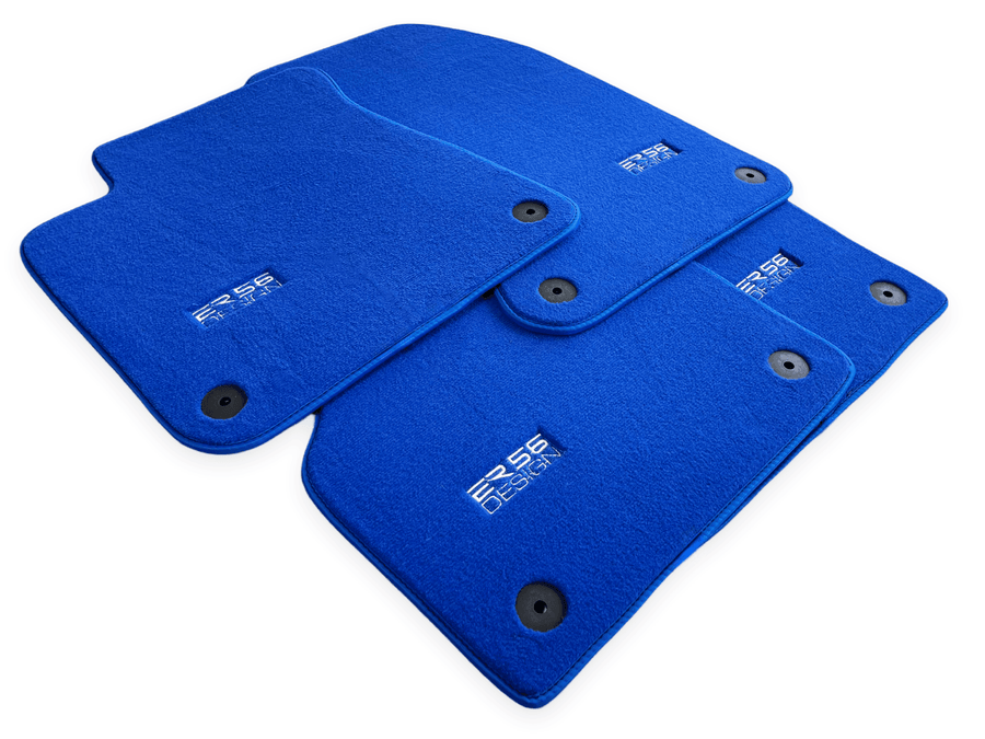 Blue Floor Mats for Audi A4 - B6 Convertible (2002-2006) | ER56 Design - AutoWin