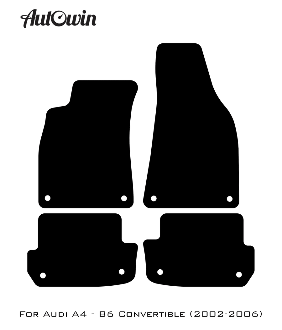 Blue Floor Mats for Audi A4 - B6 Convertible (2002-2006) | ER56 Design - AutoWin