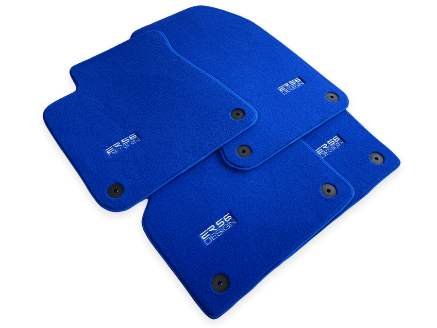 Blue Floor Mats for Audi A4 - B6 Convertible (2002-2006) | ER56 Design - AutoWin