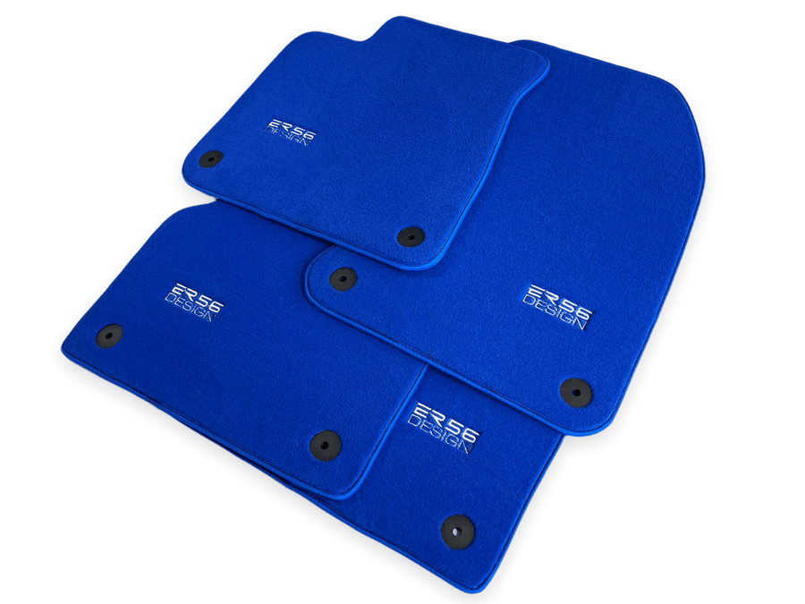Blue Floor Mats for Audi A4 - B6 Convertible (2002-2006) | ER56 Design - AutoWin