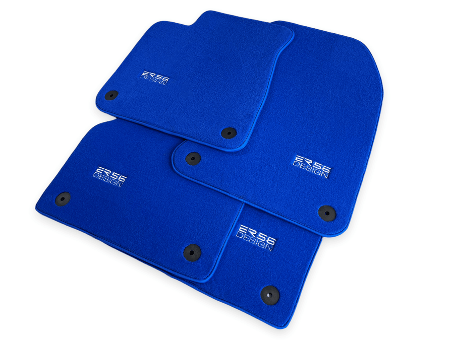 Blue Floor Mats for Audi A4 - B6 Convertible (2002-2006) | ER56 Design - AutoWin