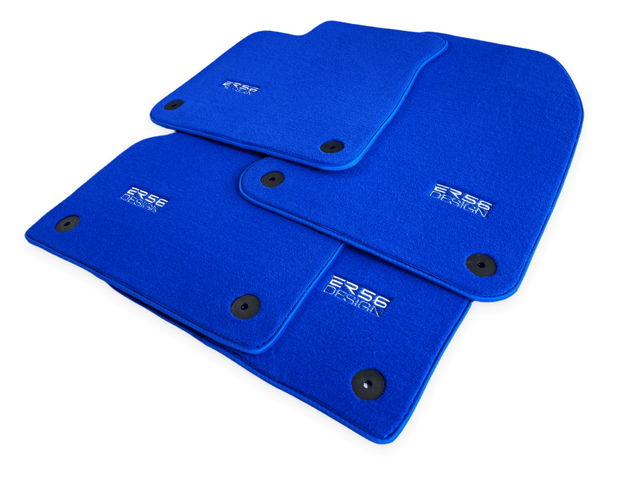 Blue Floor Mats for Audi A4 - B6 Convertible (2002-2006) | ER56 Design - AutoWin