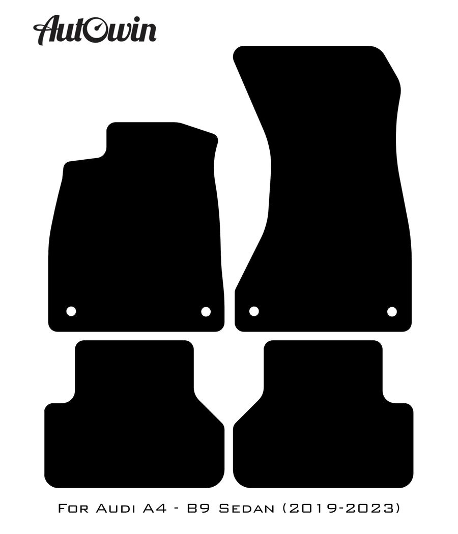 Blue Floor Mats for Audi A4 - B9 Sedan (2019-2023) | ER56 Design - AutoWin