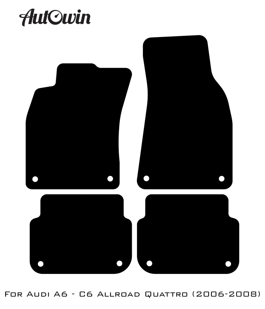 Blue Floor Mats for Audi A6 - C6 Allroad Quattro (2006-2008) | ER56 Design - AutoWin