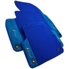 Blue Floor Mats For Bentley Flying Spur (2005-2013) with Alcantara Leather - AutoWin