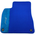 Blue Floor Mats For Bentley Flying Spur (2005-2013) with Alcantara Leather - AutoWin