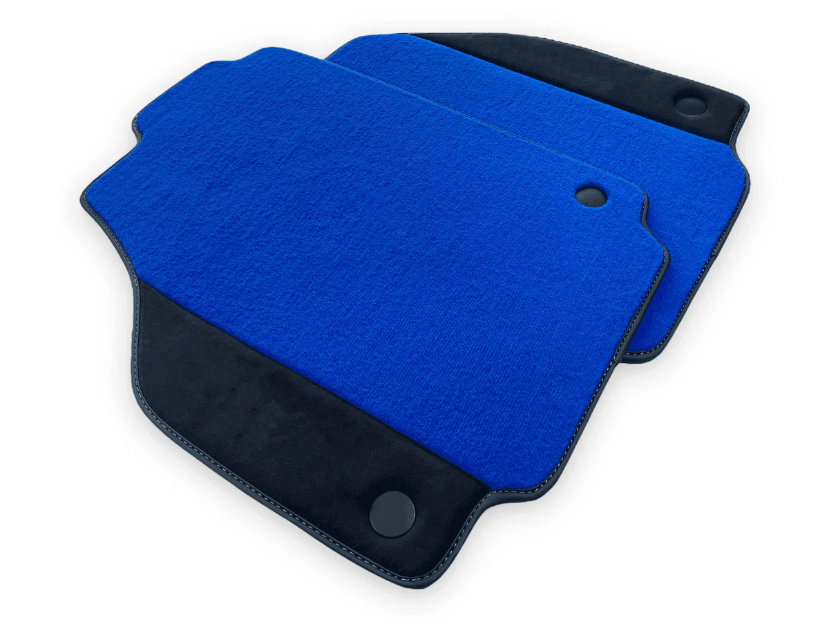 Blue Floor Mats For Ferrari 458 GT2 2012-2015 Alcantara Leather