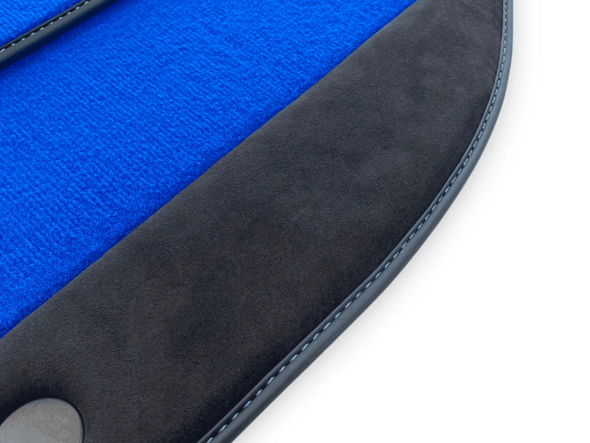 Blue Floor Mats For Ferrari 458 GT2 2012-2015 Alcantara Leather